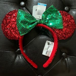 Red Christmas Mickey Ears